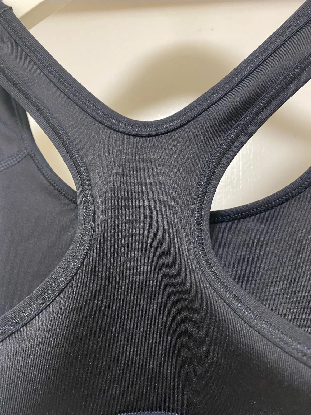 Nike Black Sports Bra with White Swoosh - Racerback Support